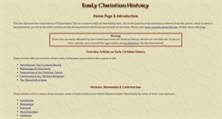 Desktop Screenshot of earlychristianhistory.info