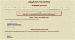 Desktop Screenshot of earlychristianhistory.net