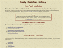 Tablet Screenshot of earlychristianhistory.net